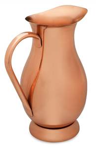 Handcrafted Antique Copper Pitcher Set Decorative Hammered Copper Carafe - Premium Wedding Gift & Indian Traditional Kitchenware - Product Image 5