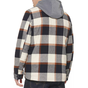 Basics Cotton Blended New Design Light Weight High Quality Men <b>Flannel</b> Hoodie Jacket Drawstring for Men with Sherpa Lining - Product Image 3
