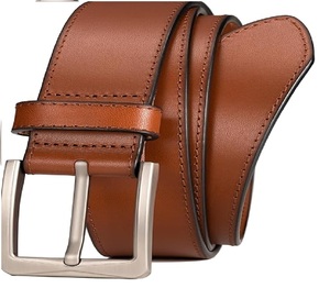Ceinture de robe réversible de haute qualité pour hommes Nouveau design en cuir de vache véritable Longueur personnalisée Boucle ardillon en alliage Logo personnalisable - Product Image 1