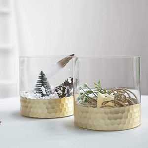 Décoration élégante de table de vase d'or en aluminium nordique moderne - Product Image 3