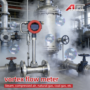 Misuratore di Flusso Vortex Industriale con Display LCD Intelligente per Vapore, Aria Compressa, Azoto, Acqua, Solventi Chimici - Product Image 3