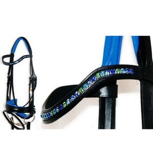 Niche anatomique pour cheval Multi-Bridle Bitted Bitless Poll Relief Two Brow Band Confortable Headstall Logo personnalisé imprimé - Product Image 5