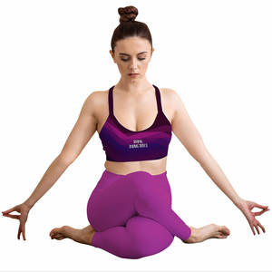 ชุดโยคะผ้าระบายอากาศสำหรับออกกำลังกาย ชุดโยคะ 2 ชิ้น ใส่สบายสำหรับผู้หญิง ชุดโยคะผู้หญิงแบบยืดได้ - Product Image 1