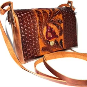 Cords <b>Craft</b> Women Vintage Crossbody Handbag Hand <b>Tooled</b> Genuine <b>Leather</b> Purse Western Style Women Handbags in 2025 - Product Image 1