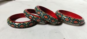 Bracelets ethniques classiques en bois pour femmes, bijoux de qualité supérieure, bracelets en bois naturel et ensemble de bracelets imprimés Meena - Product Image 4