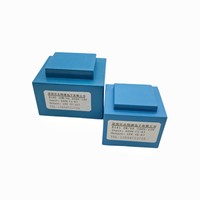 Transformateur de puissance à faible fréquence AC 220V 230V vers 6V 9V 12V EI30 EI35 EI41 EI48 Époxy noir 1VA 1.5VA 2VA 3VA 5VA 10VA