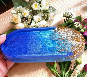 Resin Decorative <b>Tray</b> in Multiple Colors Cosmetic Organizer Home Decor Oval Resin <b>Tray</b> Vanity <b>Tray</b> High Quality - Product Image 2