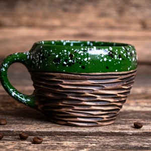 Juego de 2 tazas, producto más vendido, Taza de cerámica hecha a mano impresa, tazas de café - Product Image 2