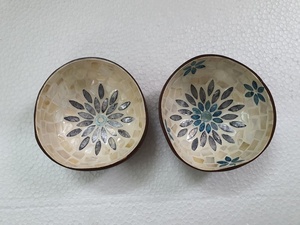 OEM Wholesale Price Polished Food Safe High Quality Eco-Friendly Coconut Shell Bowls Minimalist <b>Dinnerware</b> Sets Kitchen Decor - Product Image 2