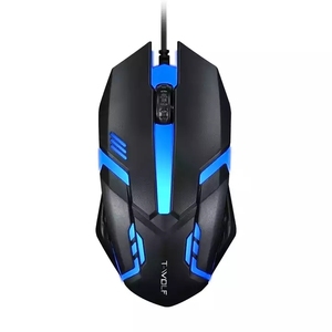 Ratón Óptico para Juegos T-Wolf con Cable USB 2.0, Retroiluminación LED, Alta Sensibilidad para Computadora Portátil, PC de Escritorio y Juegos - Product Image 1