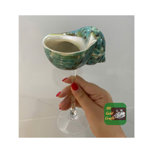 CÁRDICOS DE VINO DE CONCHA MARINA ARTESANAL Y VASOS DE MARTINI PARA LA DECORACIÓN DEL HOGAR RESORT RESTAURANTE BAR DE BODAS Y REGALO DE LUJO - Product Image 2