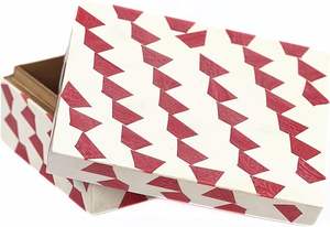 Caja de embalaje de anillo de reloj de joyería con incrustaciones de hueso hecha a mano, superventas, caja de joyería de baratija designable con incrustaciones de hueso ecológicas - Product Image 2