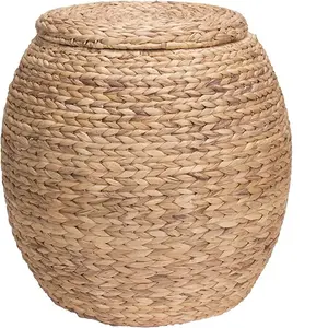 Handcrafted Rounded <b>Rattan</b> <b>Basket</b> with Handle Sea Grass <b>Basket</b> Handmade Elegant for Home Kitchen <b>Storage</b> Holding Usage Low Moq - Product Image 2