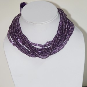 Cuentas de piedras preciosas Rondelle lisas de amatista púrpura Natural de 4mm y 5mm, hebra DIY para hacer joyas, collares, pulseras, proveedor en línea - Product Image 2