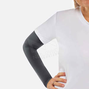 สีทึบธรรมดาแขนบีบอัดอุ่น Sun UV ป้องกันกีฬาวิ่งขี่จักรยานบาสเกตบอลวอลเลย์บอลข้อศอกแขนแขน - Product Image 4