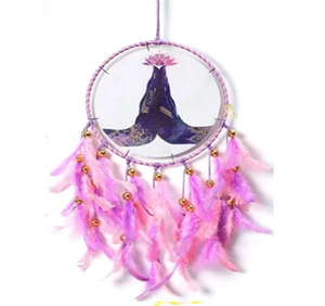 Attrape-rêves en plumes multicolores, idéal pour les décorations murales de la maison, du salon et de la chambre à coucher, disponible au prix de gros - Product Image 5