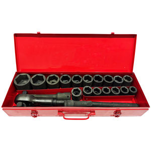 21 pcs专业重型卡车工具工业1英寸<span class=keywords><strong>DR</strong></span>巨型冲击插座套件，带重型储物箱 - Product Image 2