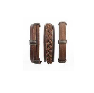 Accesorios explosivos Pulsera de cuero de vaca trenzada hecha a mano Hombres y mujeres versátiles Accesorios de mano para estudiantes Cuerda de mano - Product Image 6