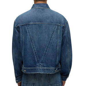 Veste en jean d'hiver 100% coton pour homme, décontractée, couleur unie, respirante et écologique, de haute qualité - Product Image 2