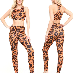 Ensemble de yoga pour femmes de haute qualité, antibactérien, solide, avec taille élastique, design personnalisé, soutien-gorge de sport, leggings, pantalon respirant, séchage rapide, 100% coton - Product Image 5
