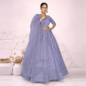 Embroidered <b>Net</b> Lehenga Choli with <b>Dupatta</b> | Elegant Bridal Wear Set for Wedding, Reception & Party Wholesale - Product Image 3