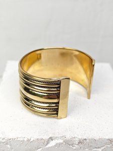 Brazalete de latón crudo de 69mm, brazalete de incrustaciones, brazalete de canal en blanco, pulsera ancha hecha a mano, latón crudo - Product Image 3