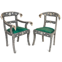 Chaise en incrustation d'os de haute qualité indienne, fabriquée à la main en Inde, prix direct d'usine raisonnable, chaise en incrustation d'os pour la maison, l'hôtel, la villa