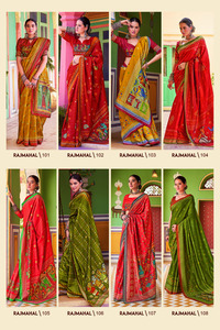 Regal Splendor in Red: The Kozi Silk Red Rajmahal Saree Fusión lujosa de la rica tela de seda Kozi Timele Craftsmanship Majestic - Product Image 6