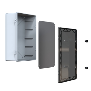 ABS <b>Plastic</b> Waterproof White Junction Box 400x600x242 mm IP65 Surface Mounted Transparent Door Mounting Screws 5.64kg POLI 047 - Product Image 4