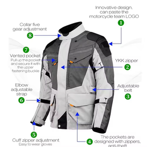 Wholesale 500D Cordura Motorbike Suit Waterproof Motorcycle Riding Suit <b>Protective</b> <b>Gear</b> for Racing & Touring - Product Image 4