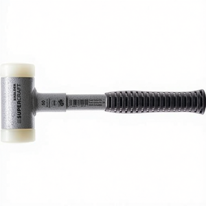 Supercraft Soft-Faced <b>Hammer</b> 310mm Length 50mm Diameter Head Recoil-Free Steel Tube Hard Nylon White HALDER - Product Image 3