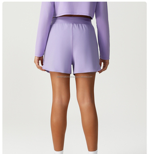 Shorts Deportivos de Alta Calidad para Mujer, con Logotipo Personalizado, 2 en 1, para Yoga, Running, con Estampado de Letras, Cintura Alta, Estilo Biker - Product Image 2