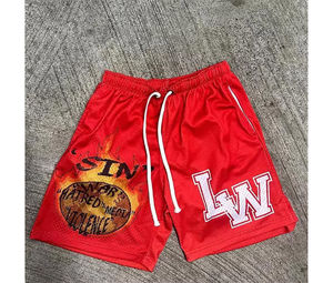 Short de survêtement en éponge française 100% coton à ourlet brut personnalisé pour hommes - Product Image 5