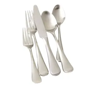 Ensemble de couverts en acier inoxydable, vaisselle de qualité supérieure, ensemble moderne de cuillères, fourchettes et couteaux, couverts de restaurant d'hôtel, ustensiles en acier durable - Product Image 2