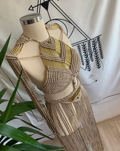 Robe bohème en macramé, robe de mariée en coton, robe de plage Crop Top femmes robe de plage en macramé - Product Image 2