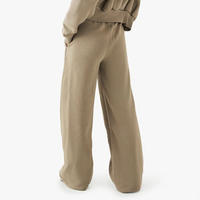 Pantalones Deportivos de Algodón para Mujer, Recién Llegados, con Logotipo Bordado Personalizado, Cintura Alta Elástica, Color Sólido, Pantalones Casuales de Invierno