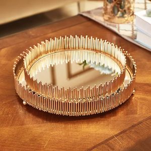 Merveilleux plateau de vaisselle de table de conception exclusive en acier inoxydable de qualité avec poignées plateau pour hôtel vaisselle plateau de décoration de table - Product Image 5