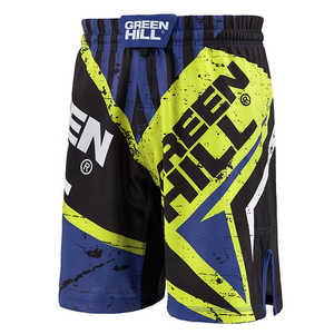 Short de MMA Green Hill MMS-3851 en polyester extensible et élasthanne, vêtements de sport, sublimation, boxe, arts martiaux, avec logo brodé - Product Image 2