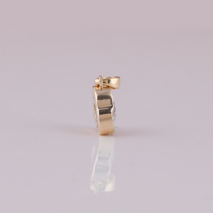 Colgante mínimo chapado en oro de 14 quilates personalizado con diamante cultivado en laboratorio de corte redondo para mujer con nuevo diseño personalizado clásico de moda - Product Image 4