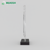 Base para Trofeos Deportivos de Acrílico Pulido y Duradero Eterna Circle de Mukesh Enterprise, con Grabado en Letterpress para Premios Corporativos