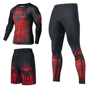 Haute qualité 2 pièces/ensemble séchage rapide hommes Rash Guard Muay Thai lutte MMA BJJ combinaison de boxe vêtements de Sport - Product Image 2