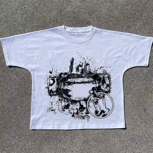 Wholesale Acid Wash Custom <b>T</b> <b>Shirt</b> For Men Boxy <b>Fit</b> <b>Cropped</b> High Quality Cotton Sun Faded Graphic Printing Tee OEM - Product Image 5