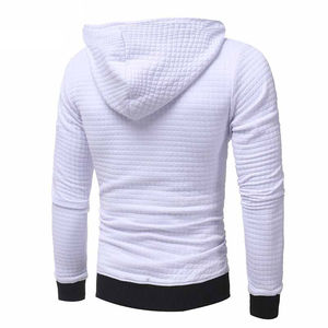 High Quality Comfortable Solid <b>Fleece</b> Pullover <b>Men</b> Hoodie <b>Black</b> & White Winter Tops Customizable Polyester/Cotton Hot Sale - Product Image 6