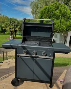 Parrilla de Gas Caprice Select 3 LX Plus con Carro, Acero Inoxidable, Encendido Electrónico, Dispositivo de Seguridad de Llama, Control por Perilla - Product Image 1