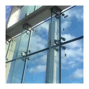 Glass Spider Fitting Hardware Curtain Walls Facades Fixed Point Spider System Glass Rotules Inox Glass Fins Holder Fitting