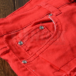 Wholesale Custom Made Men's Straight Streetwear Jeans <b>Pants</b> Unique Design Denim Fabric Medium Wash for Spring Season Hot Sale - Product Image 5