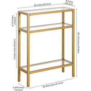 Sukavina Mesa Consola Rectangular Ancha en Latón, Mesa de Entrada, Mesa Decorativa para Sala de Estar, Pasillo - Product Image 4
