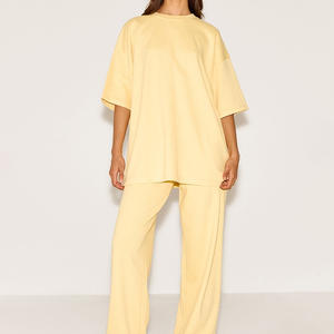 T-shirt streetwear en coton 100% uni de haute qualité surdimensionné à épaules tombantes décontracté d'été respirant personnalisé de grande taille - Product Image 5