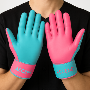 Custom Made Wholesale Factory Sell Professional Long Cuff Baseball Batting <b>Gloves</b> Softball <b>Gloves</b> Durable Comfortable Leather - Product Image 4