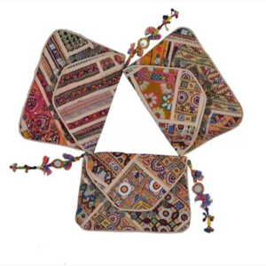 Bolso de noche de lujo para mujer, bolso de mano de algodón diario con piedra de fregona de Metal a la moda y trabajo de bordado para monedero de fiesta - Product Image 1